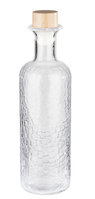 APS Glaskaraffe -WABE-, Ø8 cm, H:28 cm, 0,8 Liter, Glas, Buchenholz, Silikon