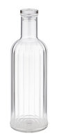APS Flasche -STRIPES-, Ø9 cm, H:28,5 cm, 1 Liter, MS, Silikon, transparent