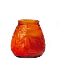 Kerze für Terrasse 10 x 10 x 10 cm (LxBxH) / Kunststoff Orange